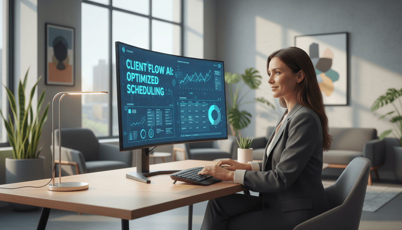 Real estate professional reviewing AI-generated property analysis and market data on a computer screen