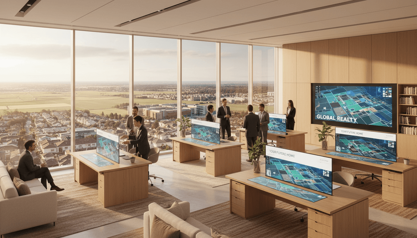 Interactive neighborhood intelligence map on display screen