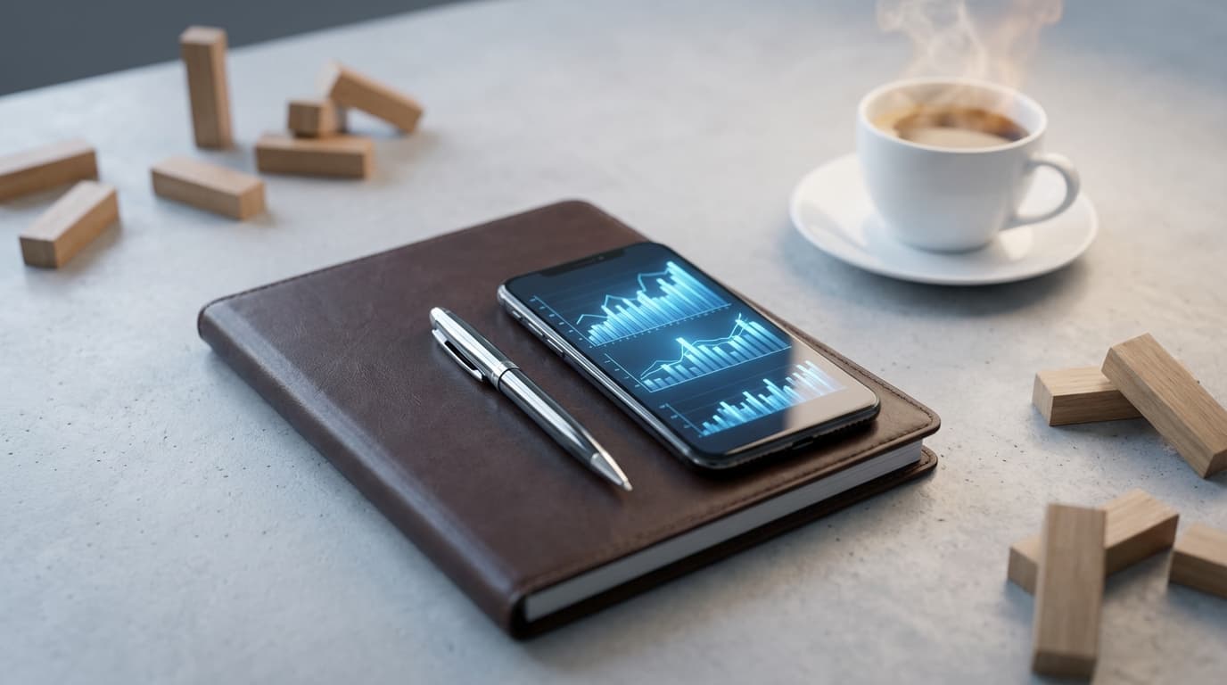 Real estate market data dashboard on tablet