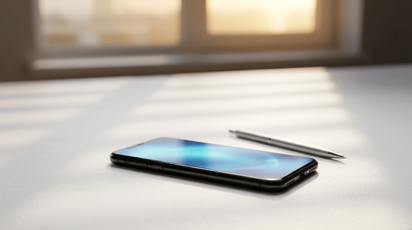 Smartphone displaying AI property analysis and market data